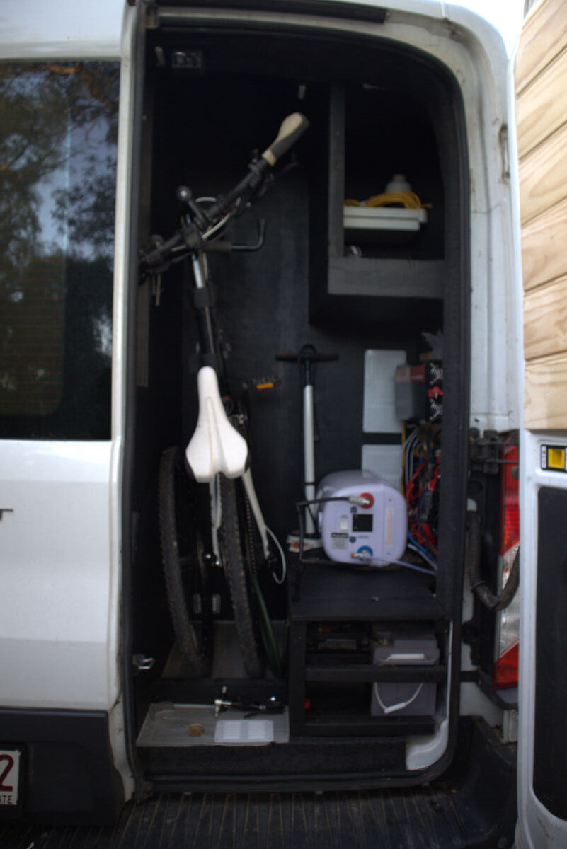 Garage finished with electrical gear installed